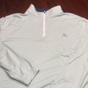 Rhoback Mint and Navy Quarter-Zip Pullover
